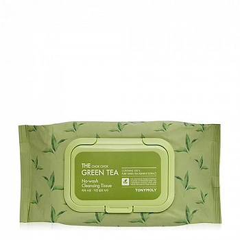 Салфетки для снятия макияжа с зеленым чаем The Chok Chok Green Tea No-Wash Cleansing Tissue
